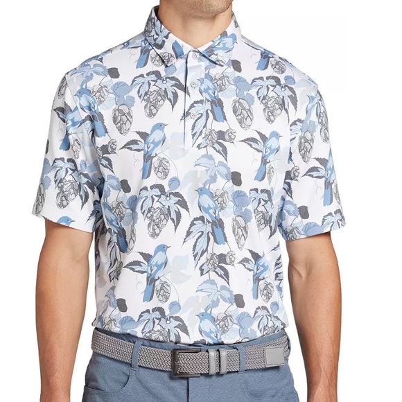 Walter Hagen Men's Perfect 11 Novelty Print Golf Polo - Picture 1 of 3